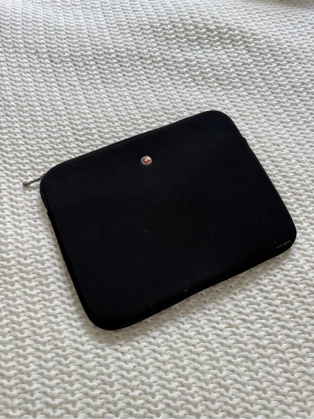 Wenger Black Tablet Sleeve with Red Logo Accent
